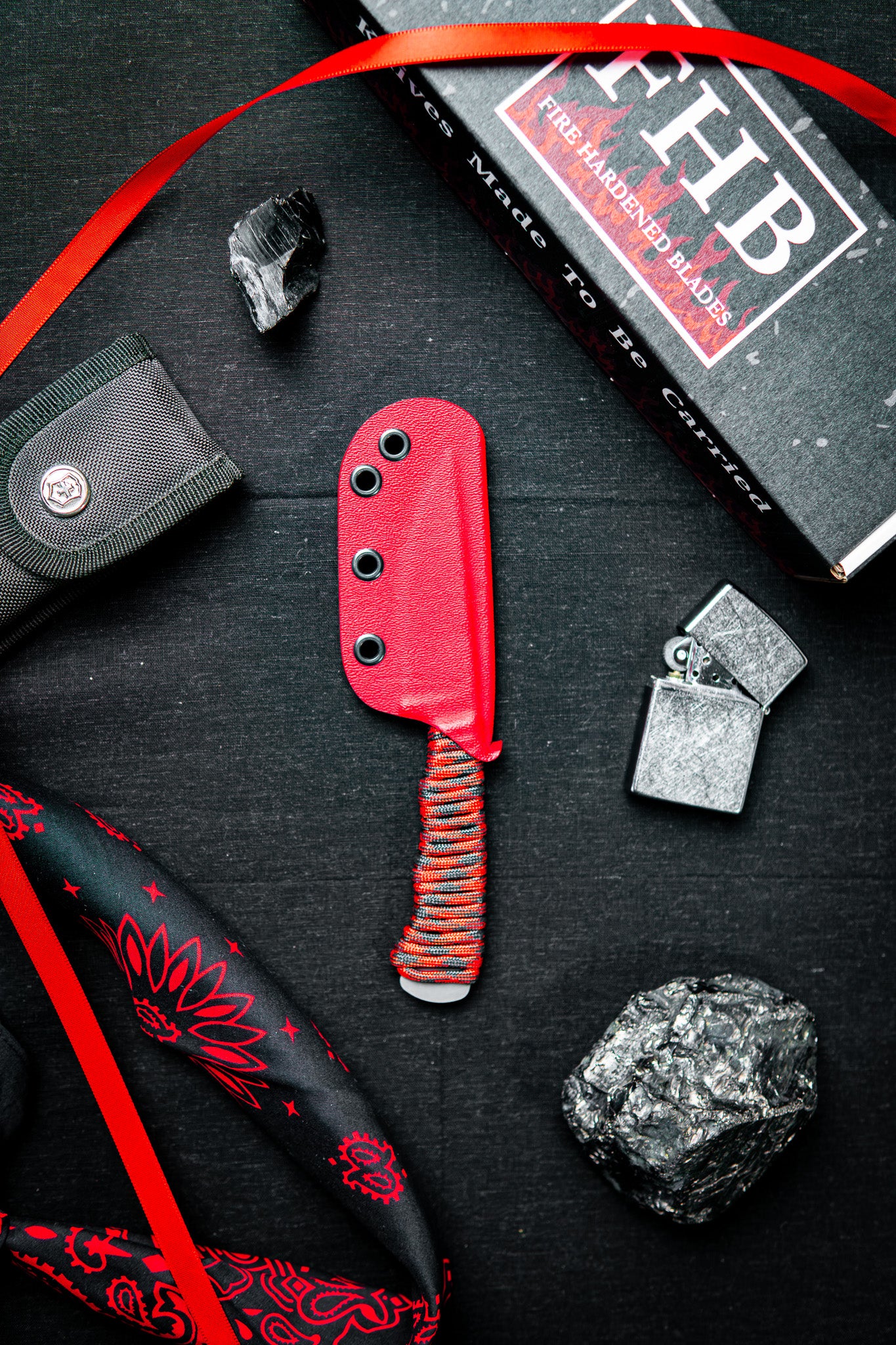 The Blackbuck - Crimson Red & Black