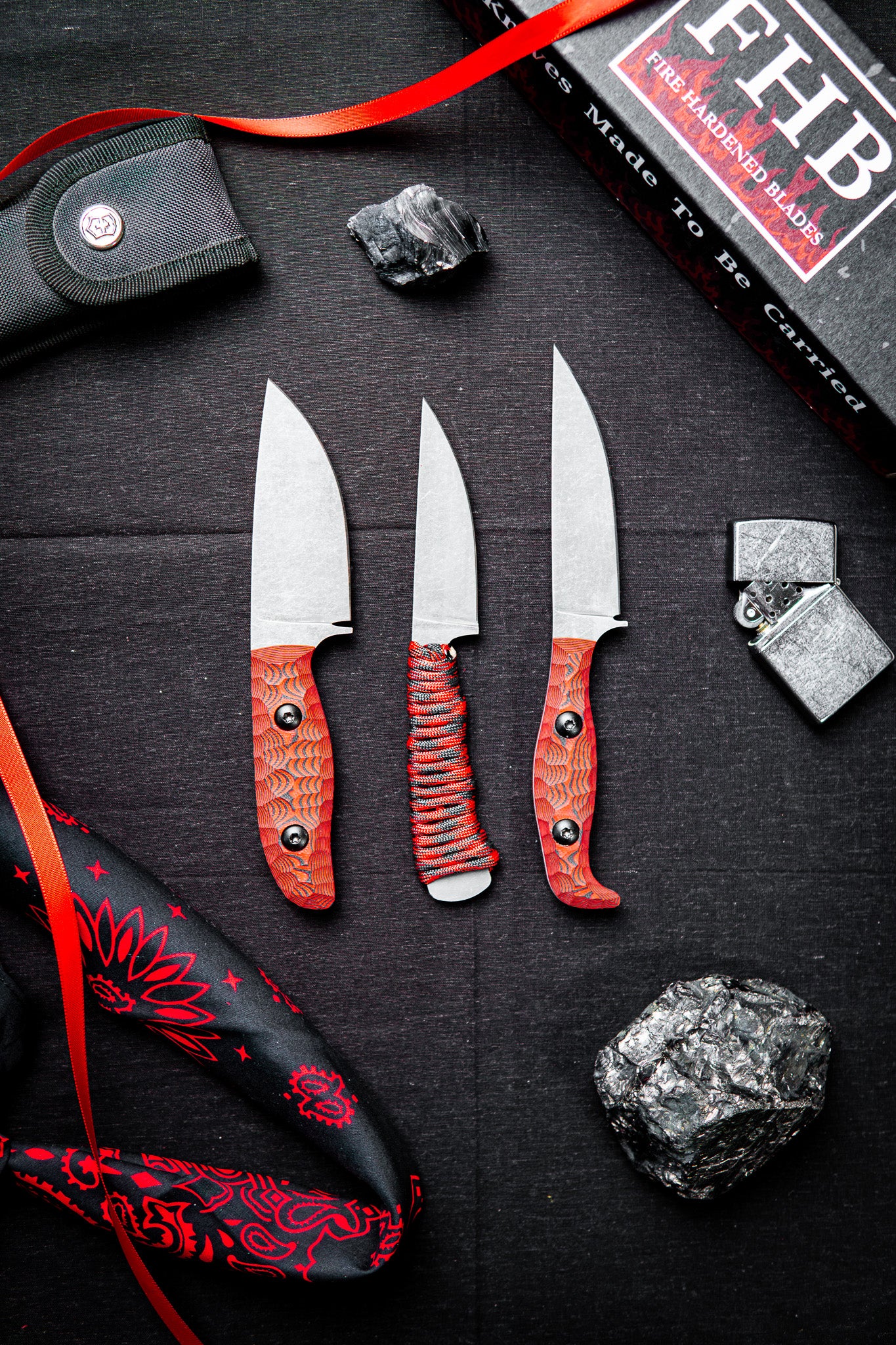 Full Set- Crimson Red & Black