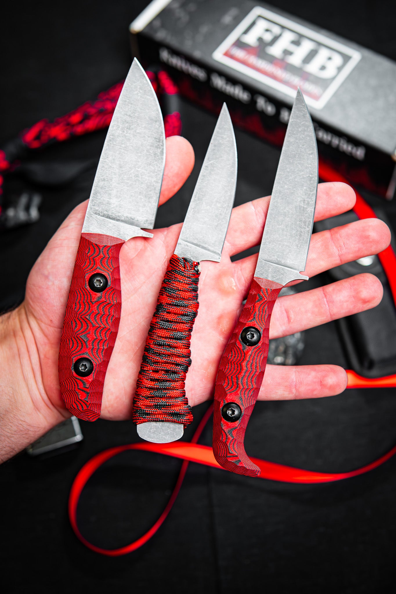 Full Set- Crimson Red & Black