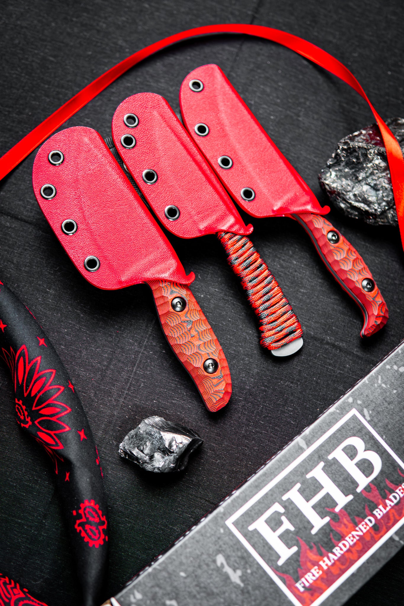 Full Set- Crimson Red & Black